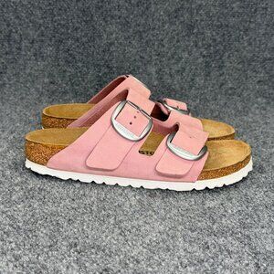 Birkenstock Arizona Big Buckle Slide Sandals Women's 6 Pink Leather Flip Flops